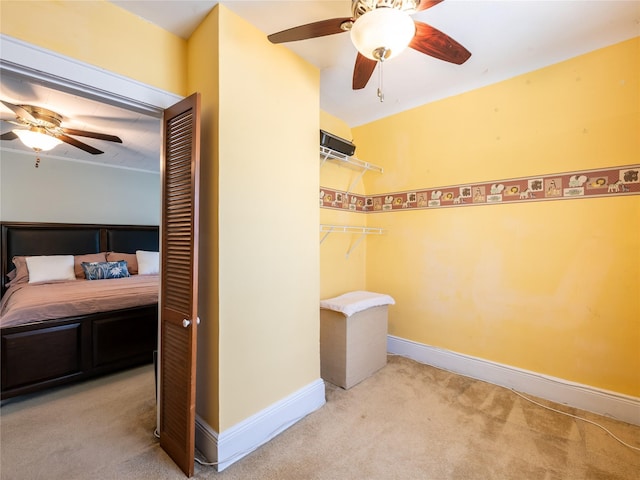 679 Saint Lukes Pl, Baldwin, NY 11510 - carpeted bedroom featuring baseboards and a ceiling fan