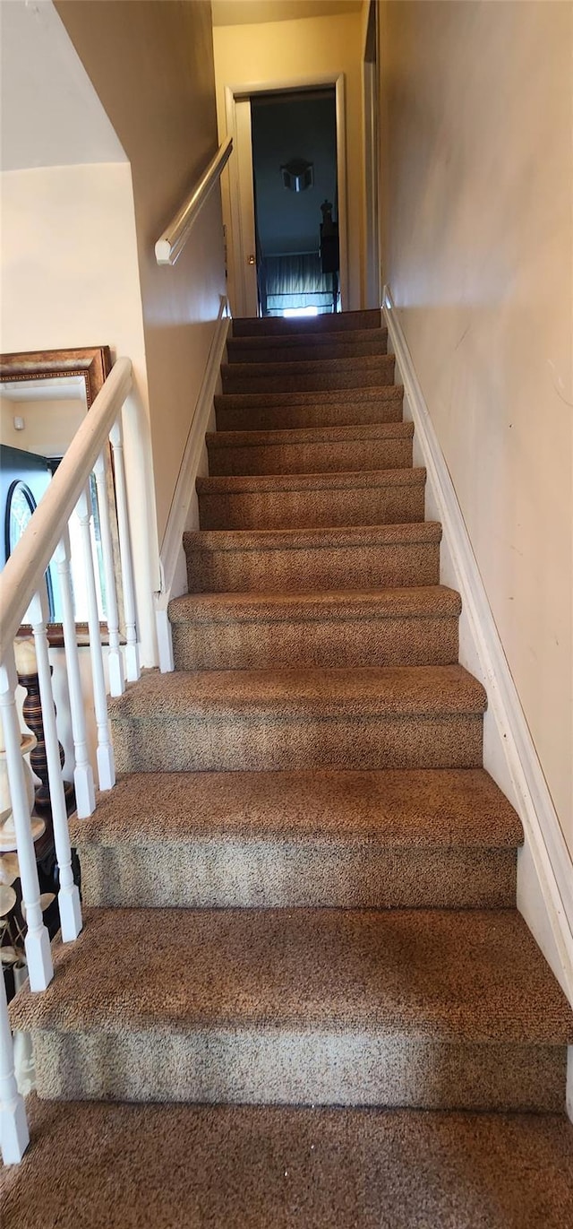stairs with carpet