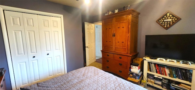 bedroom featuring a closet