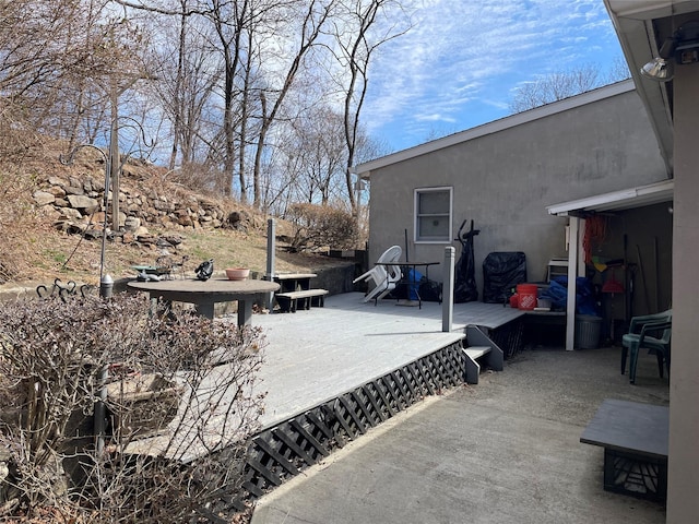 view of patio with a deck