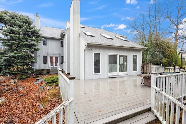 deck with french doors