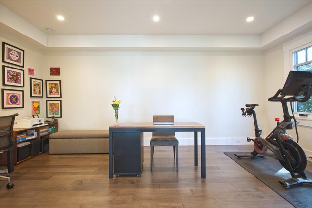 30 Half Moon Ln, Irvington, NY 10533 - office featuring recessed lighting and wood finished floors
