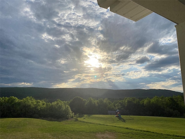 property view of mountains with a view of trees