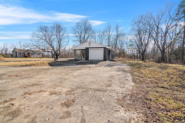 exterior space featuring driveway