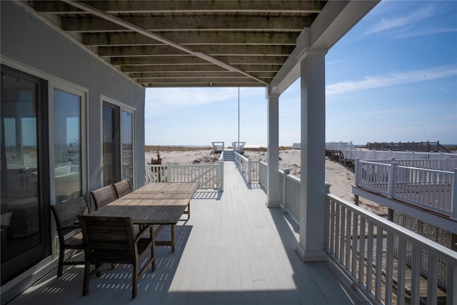 balcony featuring outdoor dining area