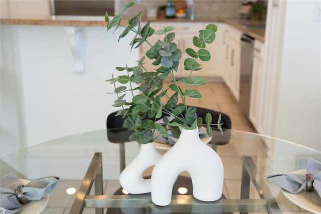 interior details with dishwasher