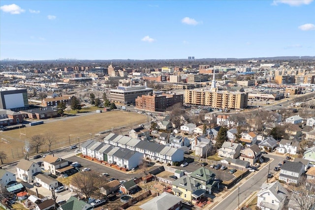 birds eye view of property featuring a view of city