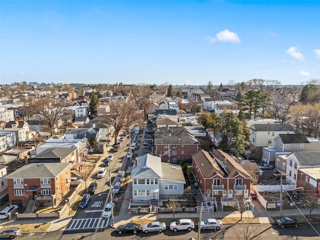 aerial view with a residential view