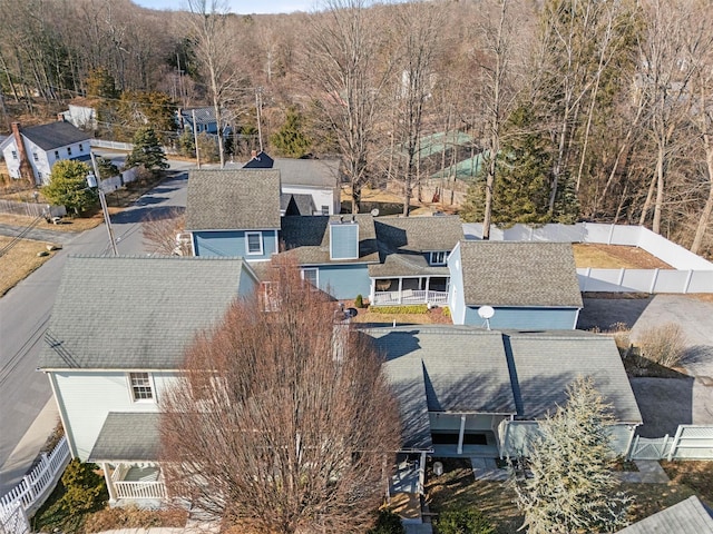 bird's eye view with a residential view