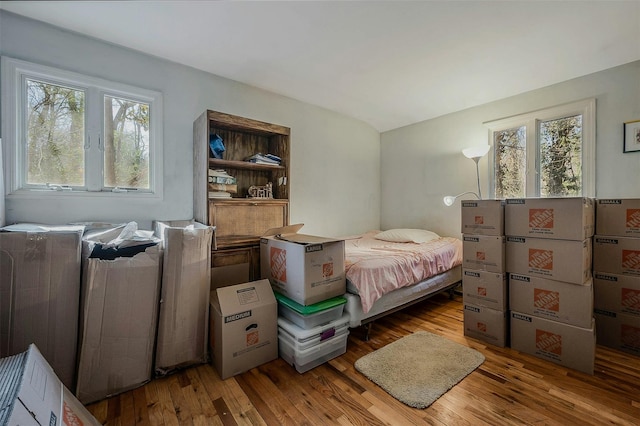 bedroom featuring wood finished floors