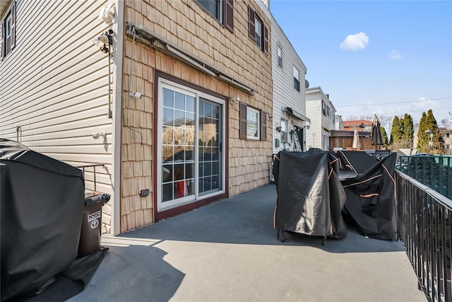 view of patio / terrace with a grill