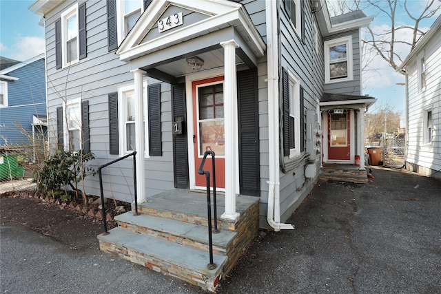 view of doorway to property