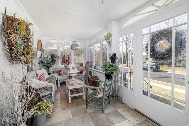 view of sunroom