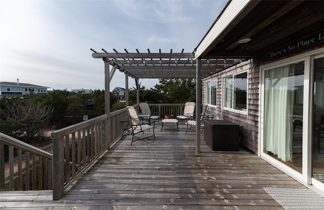 deck with a pergola