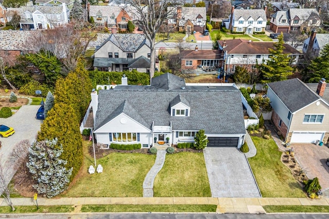 bird's eye view featuring a residential view