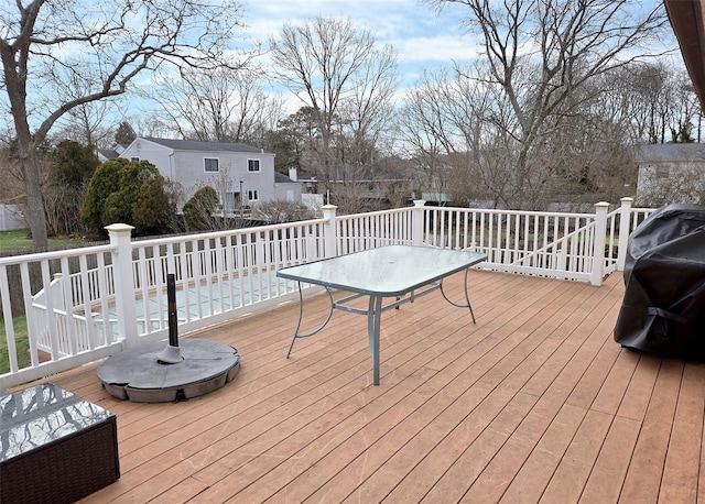 deck with grilling area