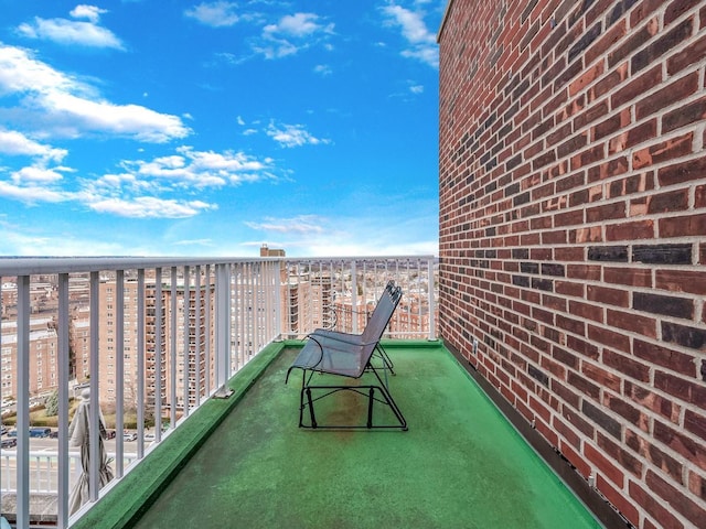 balcony with a view of city