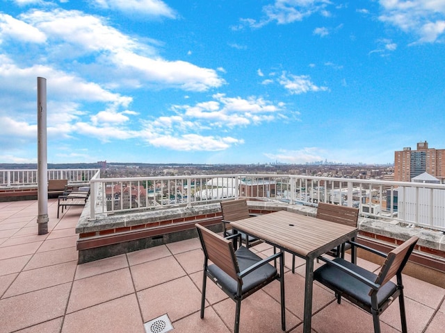 view of patio featuring outdoor dining space