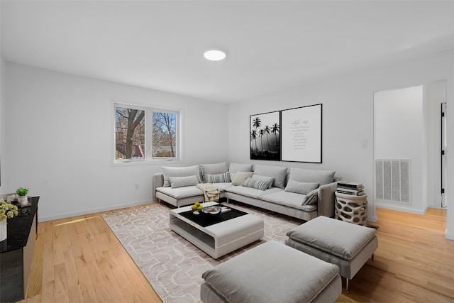 250 Blauvelt Rd, Pearl River, NY 10965 - living room with baseboards, wood finished floors, and visible vents