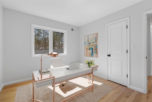 250 Blauvelt Rd, Pearl River, NY 10965 - office featuring baseboards, visible vents, and light wood-type flooring