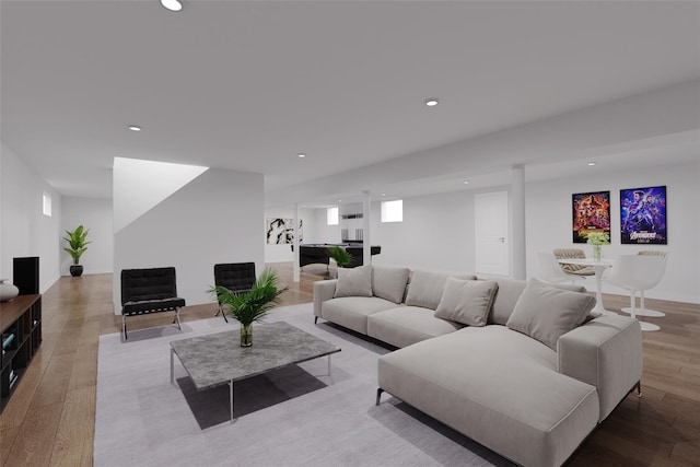 250 Blauvelt Rd, Pearl River, NY 10965 - living area with wood finished floors and recessed lighting