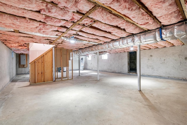 250 Blauvelt Rd, Pearl River, NY 10965 - unfinished basement featuring electric panel and gas water heater