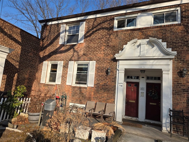 view of front of property with brick siding