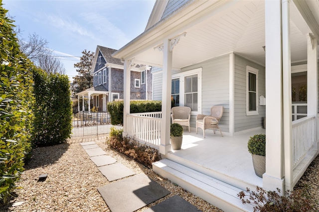 view of patio with covered porch