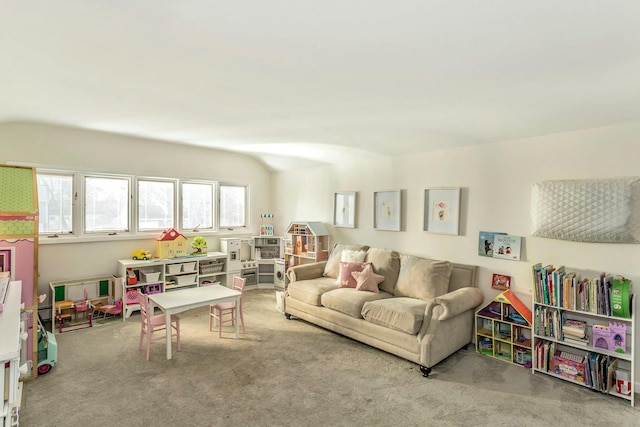 game room with carpet floors