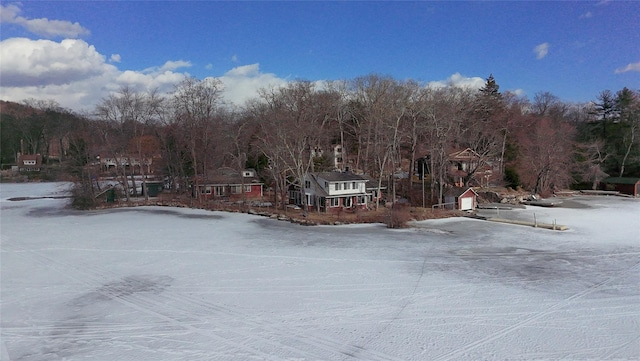 view of snowy yard