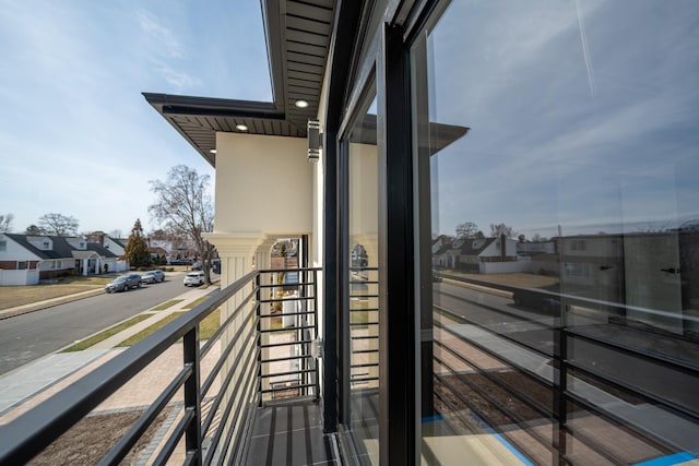 balcony with a residential view