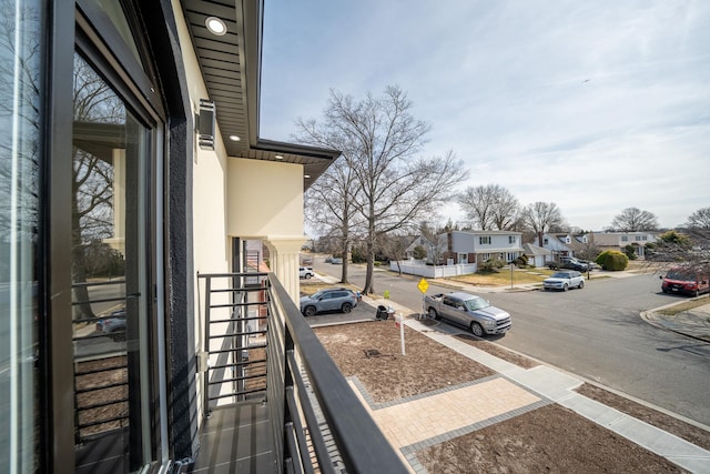 balcony with a residential view