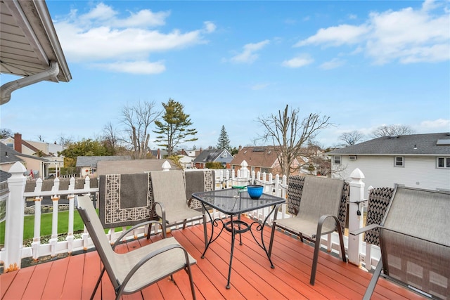 deck featuring a residential view