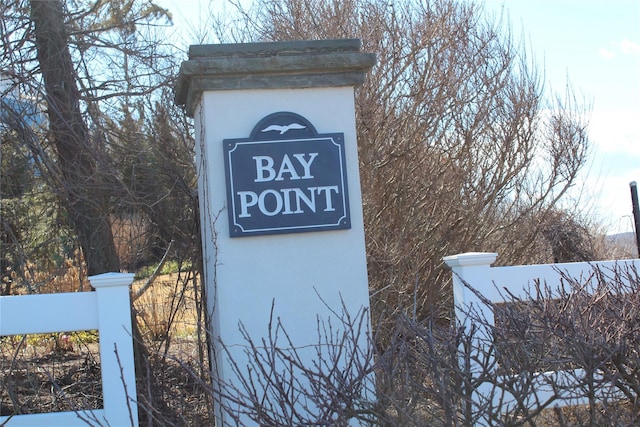 view of community sign