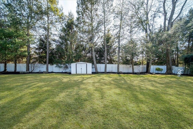 69 Leber Rd, Blauvelt, NY 10913 - view of yard featuring a fenced backyard, a shed, and an outbuilding