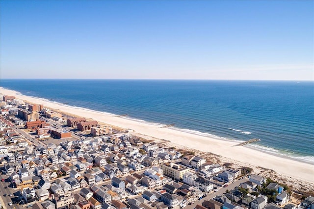 water view with a residential view and a view of the beach