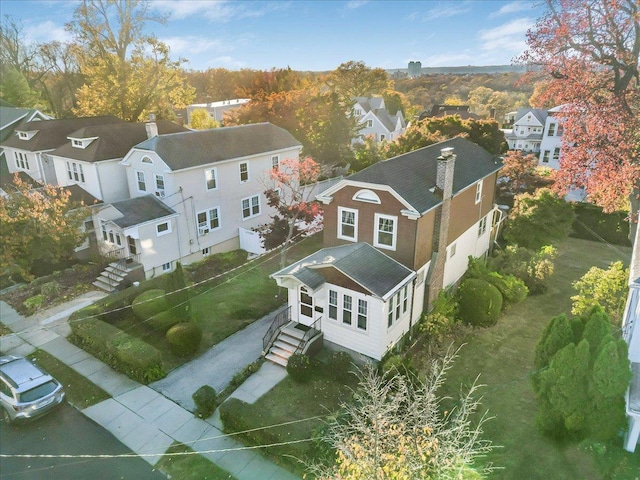 drone / aerial view with a residential view