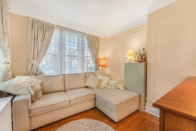 living room featuring wood finished floors