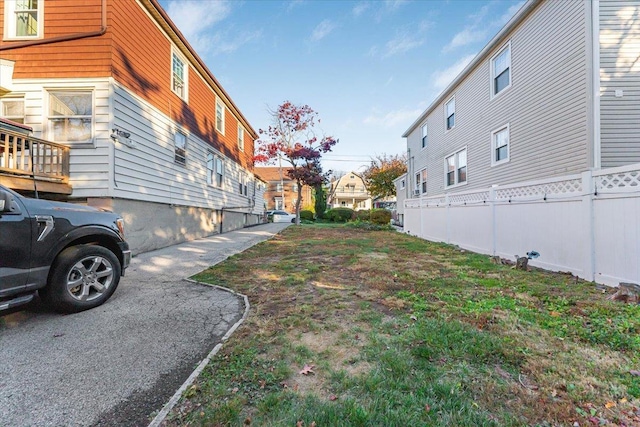 exterior space featuring fence