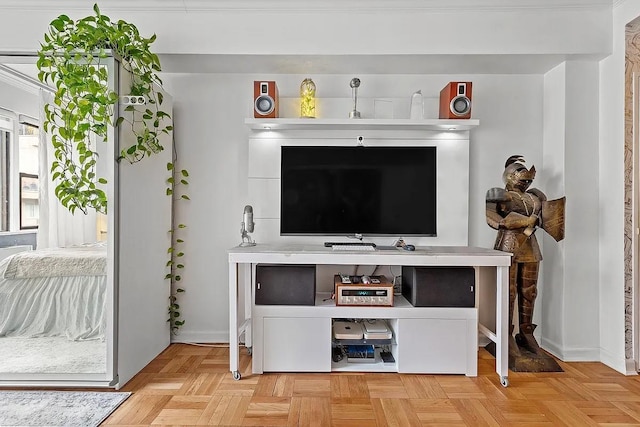 interior space featuring baseboards