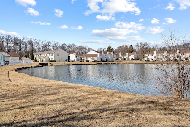 view of water feature featuring a residential view