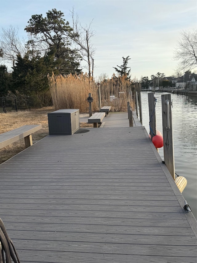 view of dock