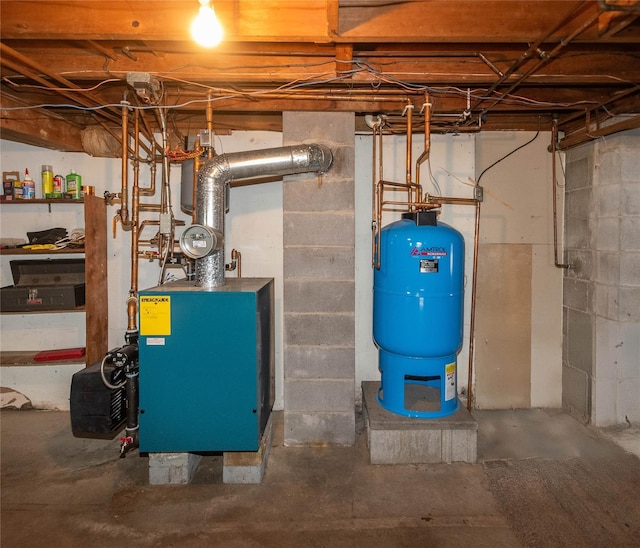 utility room with a heating unit