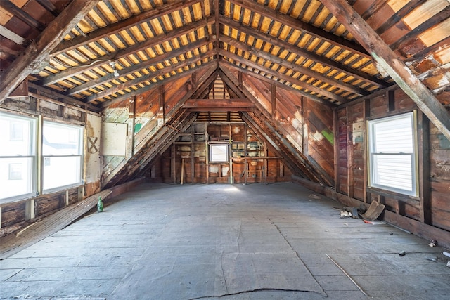 attic with a wealth of natural light