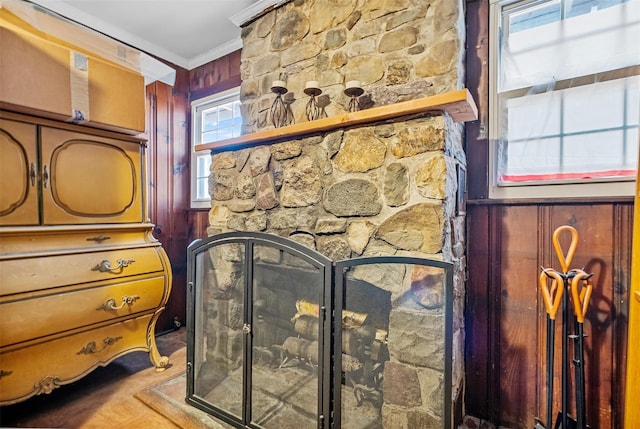 3 Rodman Pl, Spring Valley, NY 10977 - detailed view of crown molding and wooden walls