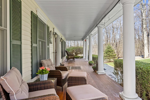 view of patio with a porch