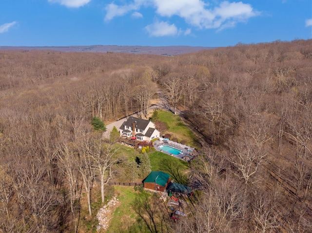 aerial view with a rural view