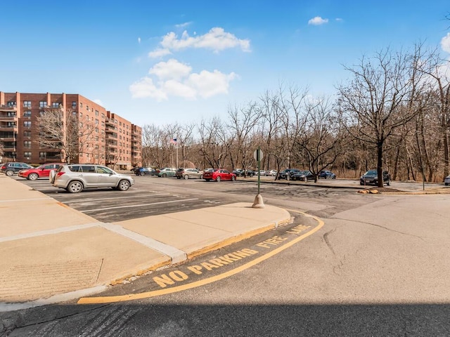 view of road with curbs