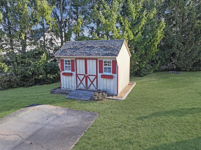 view of shed