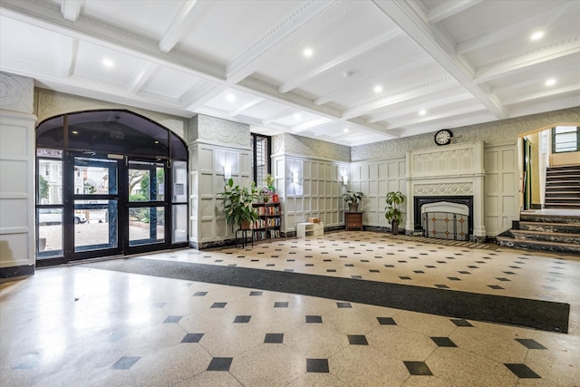 building lobby with stairs